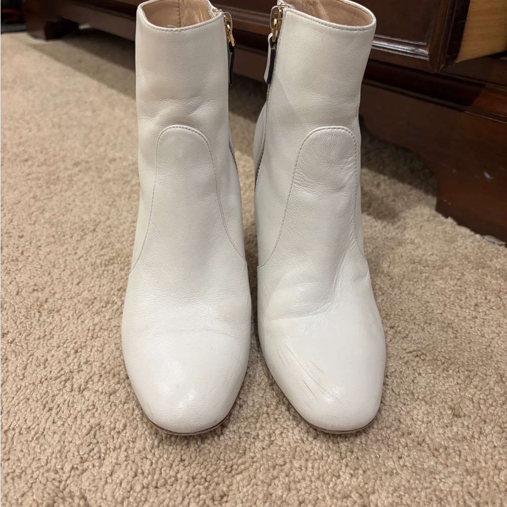 Elegant White Ankle Boots